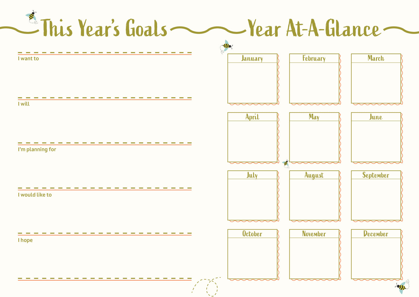 Bee Kind Undated Digital Planner