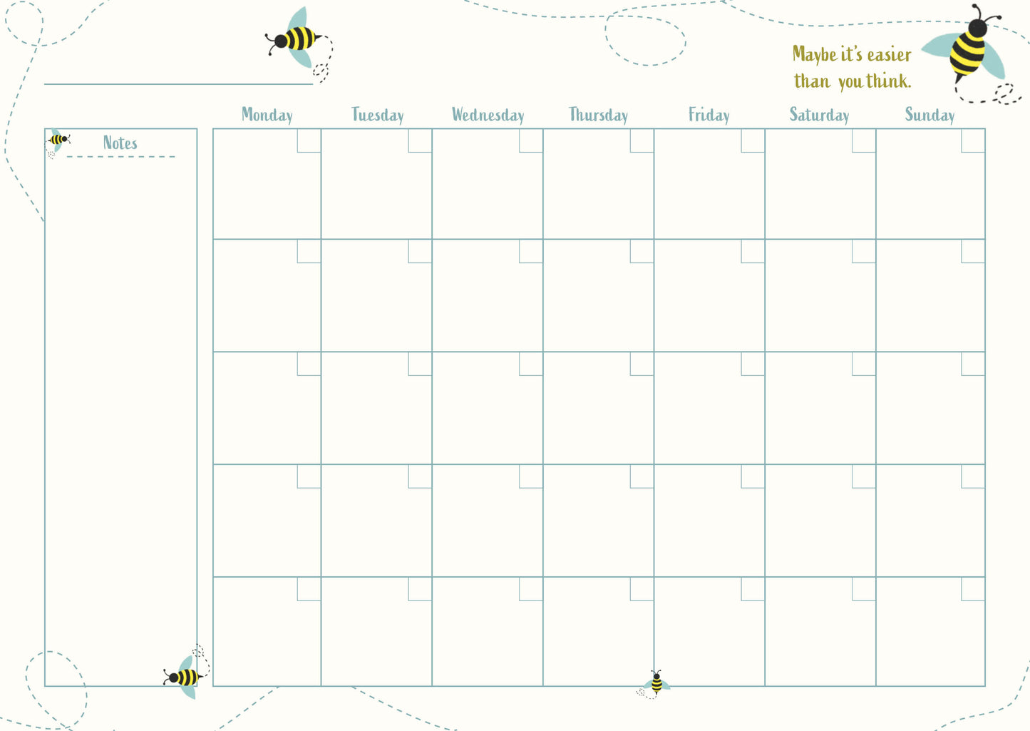 Bee Kind Undated Digital Planner