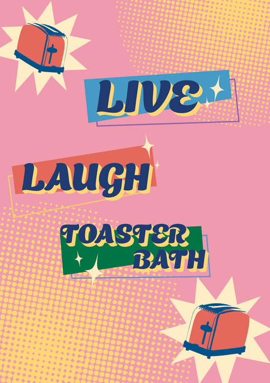 Live, Laugh, Toaster Bath Undated Digital Planner
