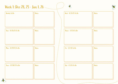 Bee Kind 2026 Planner
