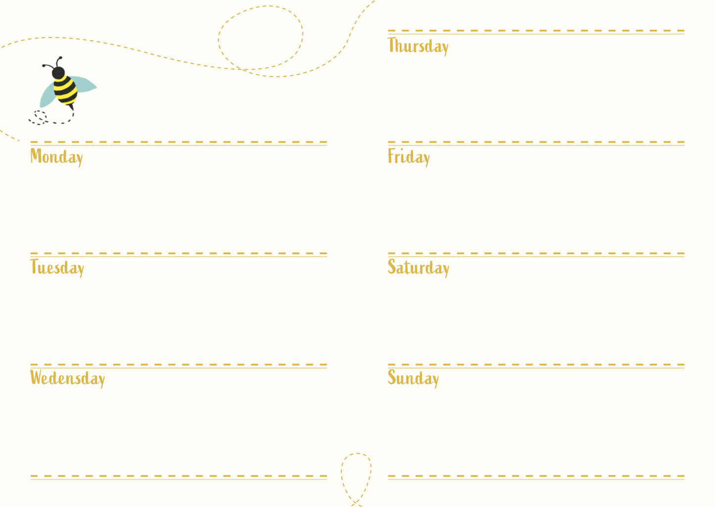 Bee Kind Undated Digital Planner