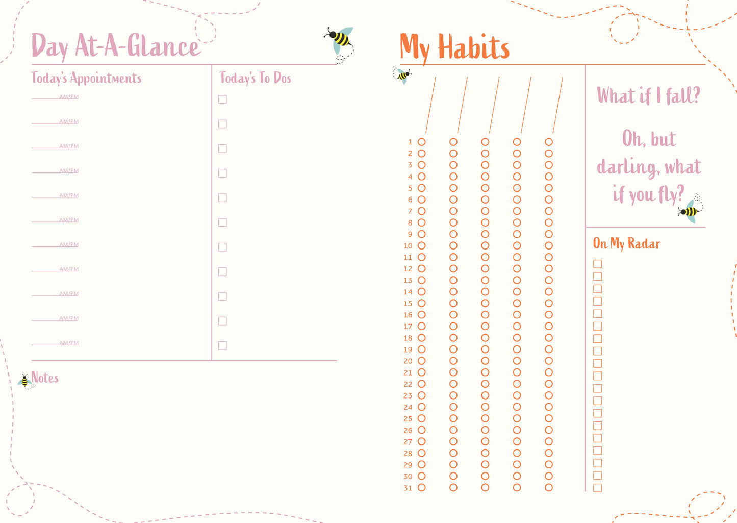 Bee Kind Undated Digital Planner