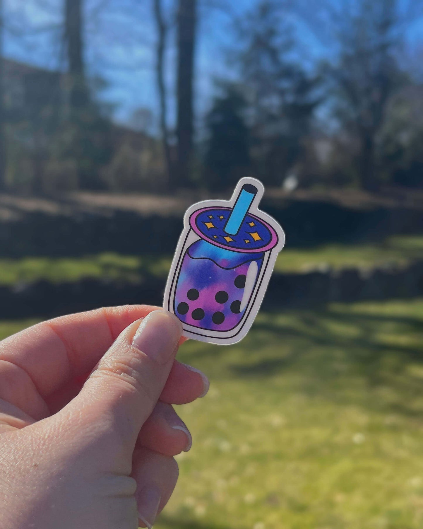 Galaxy Boba Sticker