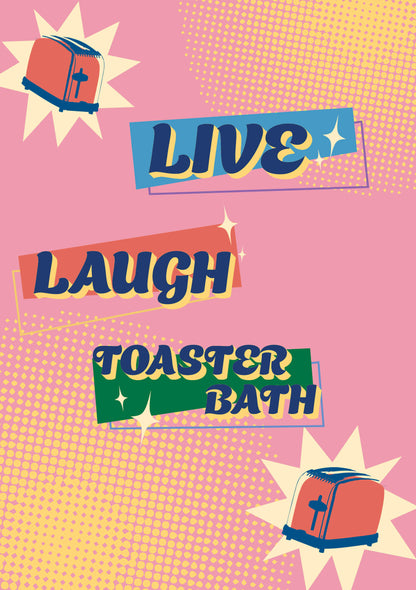 Live, Laugh, Toaster Bath Undated Digital Planner
